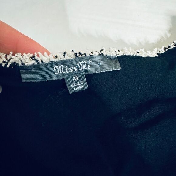 Miss Me Black Beaded Fringe Boho Festival Vibes Cropped Waistcoat Vest - Picture 5 of 8